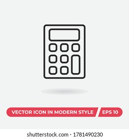 Calculator icon vector. Finance sign