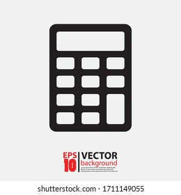 Calculator icon vector in flat design. Eps 10 vector illustration.