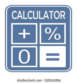 Calculator Icon Vector flat design style