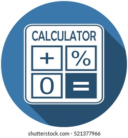 Calculator Icon Vector flat design style