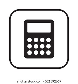 Calculator icon, vector. Flat design.  