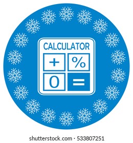 Calculator Icon Vector flat design style