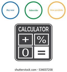 Calculator Icon Vector flat design style
