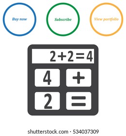 Calculator Icon Vector flat design style