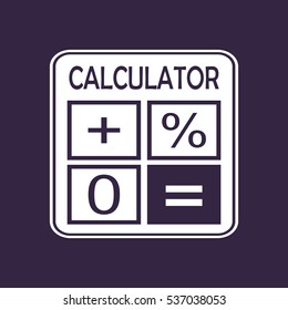 Calculator Icon Vector flat design style