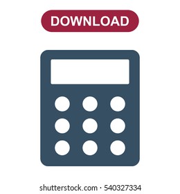 Calculator Icon Vector flat design style