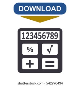 Calculator Icon Vector flat design style