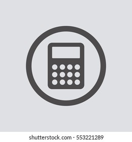Calculator icon, vector. Flat design.  