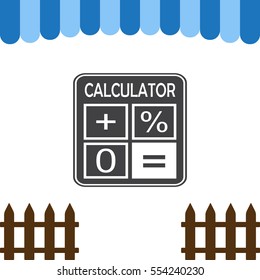 Calculator Icon Vector flat design style