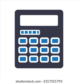 Icono de calculadora. Vector y glifo