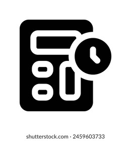 calculator icon. vector glyph icon for your website, mobile, presentation, and logo design.