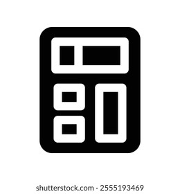 calculator icon. vector glyph icon for your website, mobile, presentation, and logo design.