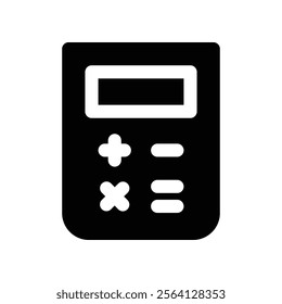 Calculator icon. vector glyph icon for your website, mobile, presentation, and logo design.