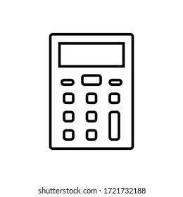Icono de calculadora. gráfico vectorial en fondo blanco.
