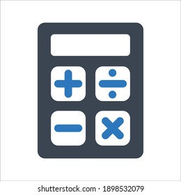 A calculator icon (vector illustration)