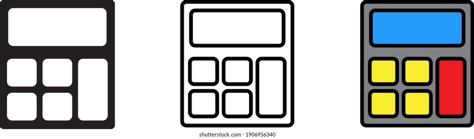 icono de cálculo, ilustración vectorial