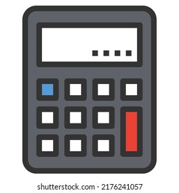 Ilustración del vector de icono de la calculadora. 
