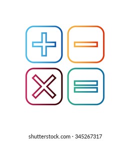 Calculator icon . Vector illustration.