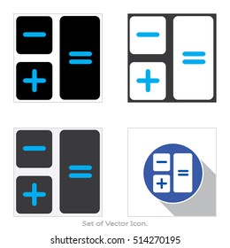 Calculator.Set of Icon. Vector illustration.