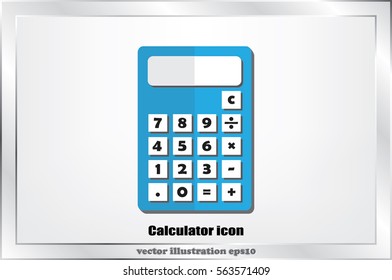 Calculator icon. Vector illustration.