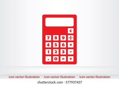 Calculator icon. Vector illustration.