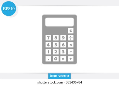 Calculator icon. Vector illustration.