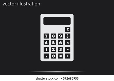 Calculator icon. Vector illustration.