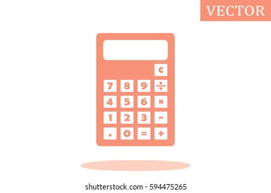 Calculator icon. Vector illustration.