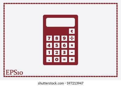 Calculator icon. Vector illustration.