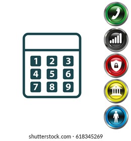 calculator icon. vector illustration