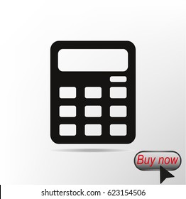 Calculator icon, vector illustration