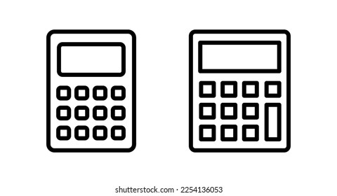 Ilustración vectorial de icono de la calculadora. Signo y símbolo de la calculadora de contabilidad.