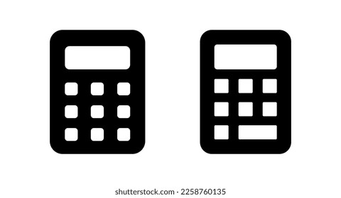 Ilustración vectorial de icono de la calculadora. Signo y símbolo de la calculadora de contabilidad.