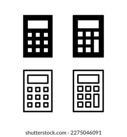 Calculator icon vector illustration. Accounting calculator sign and symbol.