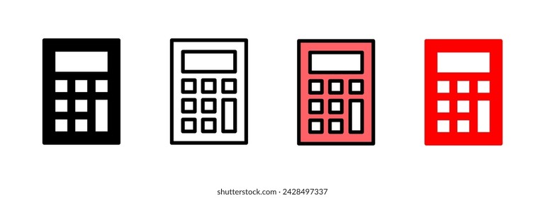 Calculator icon vector illustration. Accounting calculator sign and symbol.