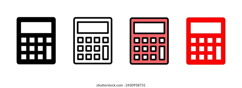 Calculator icon vector illustration. Accounting calculator sign and symbol.