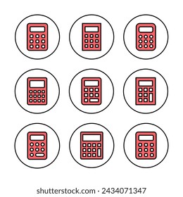Calculator icon vector illustration. Accounting calculator sign and symbol.