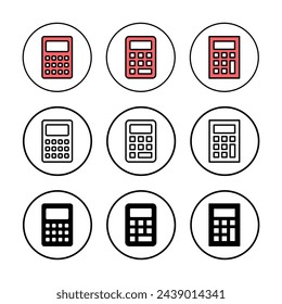 Calculator icon vector illustration. Accounting calculator sign and symbol.