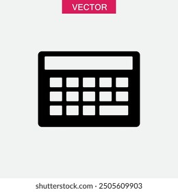 Calculator icon vector illustration. Accounting calculator vector flat trendy style illustration for web and app on white background..eps