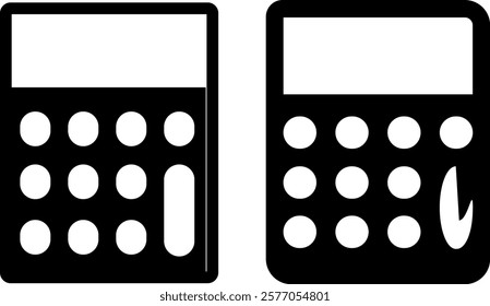 Calculator icon vector illustration. Accounting calculator sign
