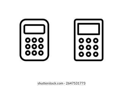 Ilustração do vetor de ícone da Calculadora. Sinal e símbolo da calculadora de contabilidade.