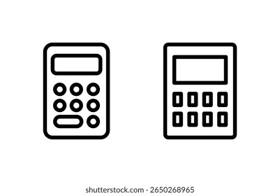 Ilustração do vetor de ícone da Calculadora. Sinal e símbolo da calculadora de contabilidade.