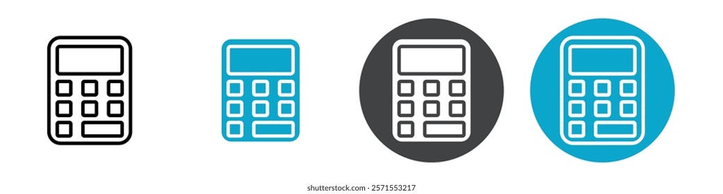 calculator icon Vector illustration in black