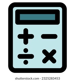 calculator icon vector illustration for business accounting and aconomy and financial study