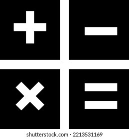 Diseño de la ilustración del vector del icono de la calculadora en fondo blanco..eps