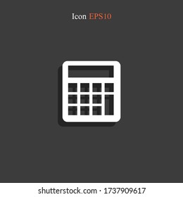 Icono de la calculadora Ilustración Vector EPS 10.