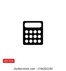 Calculator icon. Vector illustration EPS 10.