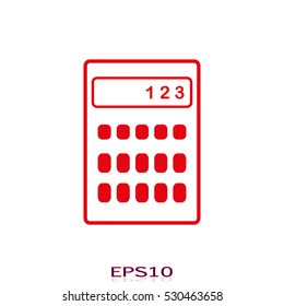 calculator icon, vector illustration EPS 10