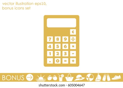 Calculator icon. Vector illustration eps10.