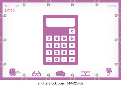 Calculator icon. Vector illustration eps10.
